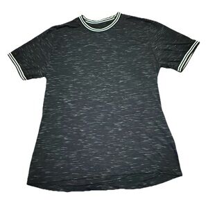 Faze 1 Henley Neck Black White Heather Men Medium Soft Comfy Lightweight